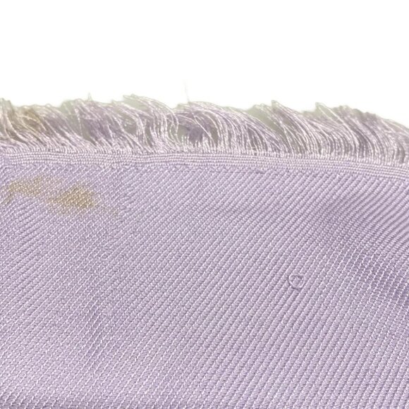 Auth BVLGARI - Light Purple Silk Wool Scarf - Picture 3 of 6